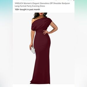 Elegant Sleeveless Off Shoulder Bodycon Long Formal Party Evening Dress
